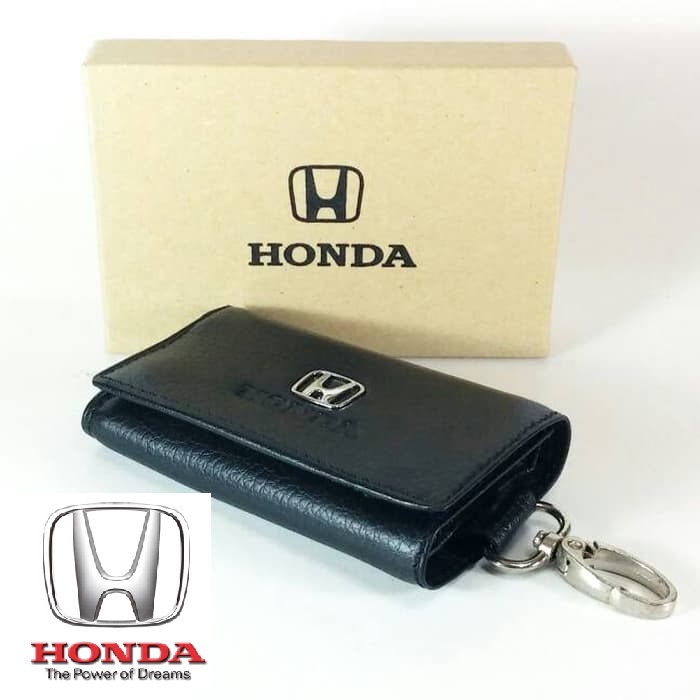 HONDA Dompet STNK Panjang Mobil HONDA BR -V BRIO CRV JAZZ Gantungan Kunci Motor STNK Motif Kulit Log