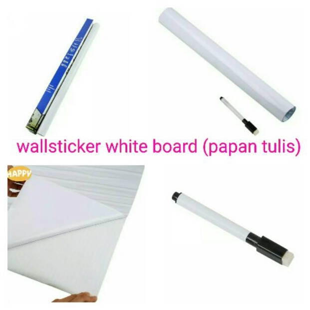 

el Keren Wallsticker White board pengganti papan tulis ukuran 45cmx2meter 7DM