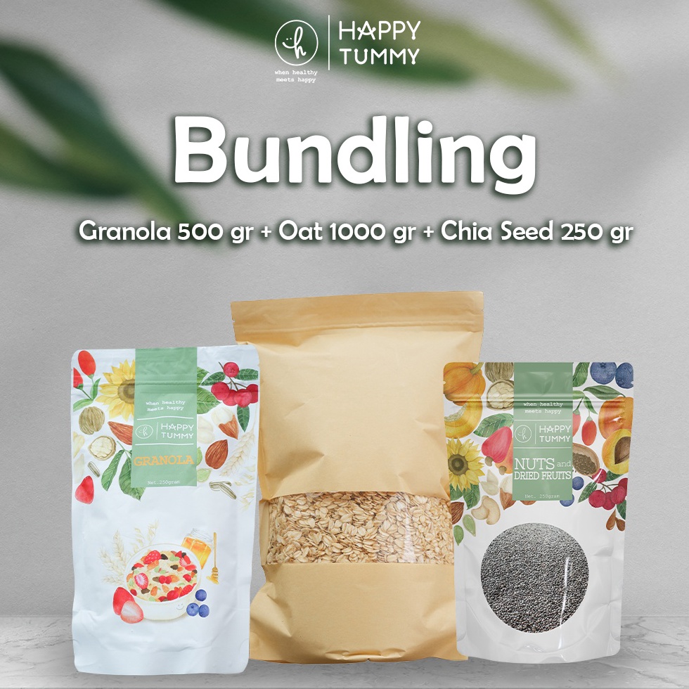 

Terlaris Happy Tummy Granola 5 gr Chia Seed dan Rolled Oat Premium 9Q