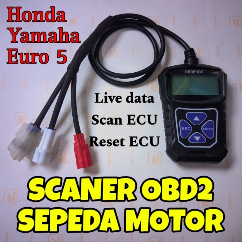 SCANER OBD 2 motor injeksi alat reset sepeda motor fuel injection Scanner