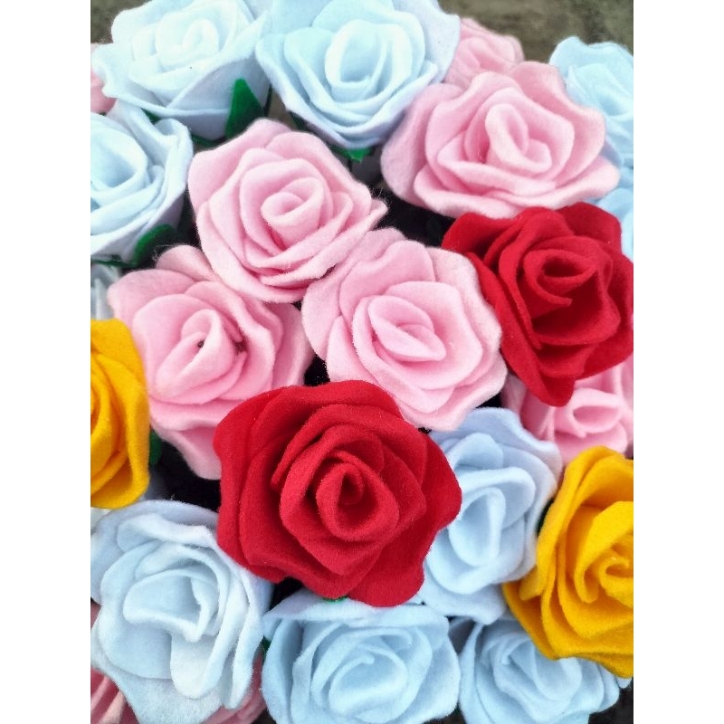 Mawar Flanel Tangkai / Mawar Isian Buket/Mawar Flanel/Buket/Bouquet