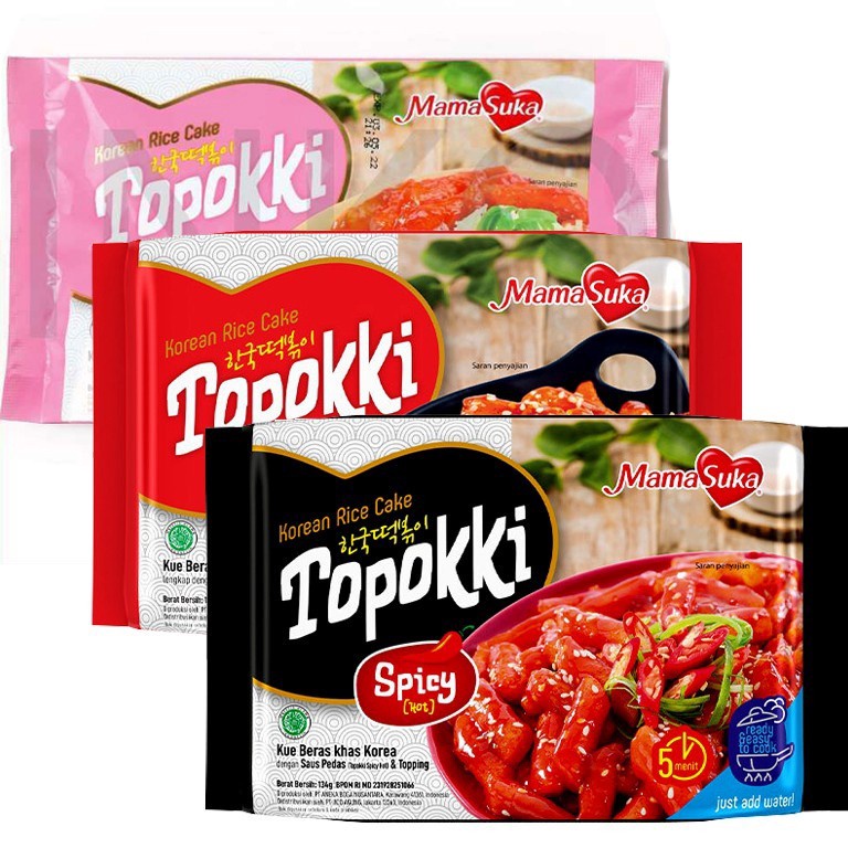 

NEW Topokki Instan Korea Rice Cake MamaSuka toppoki HALAL 134 gr Mama Suka Topoki korean