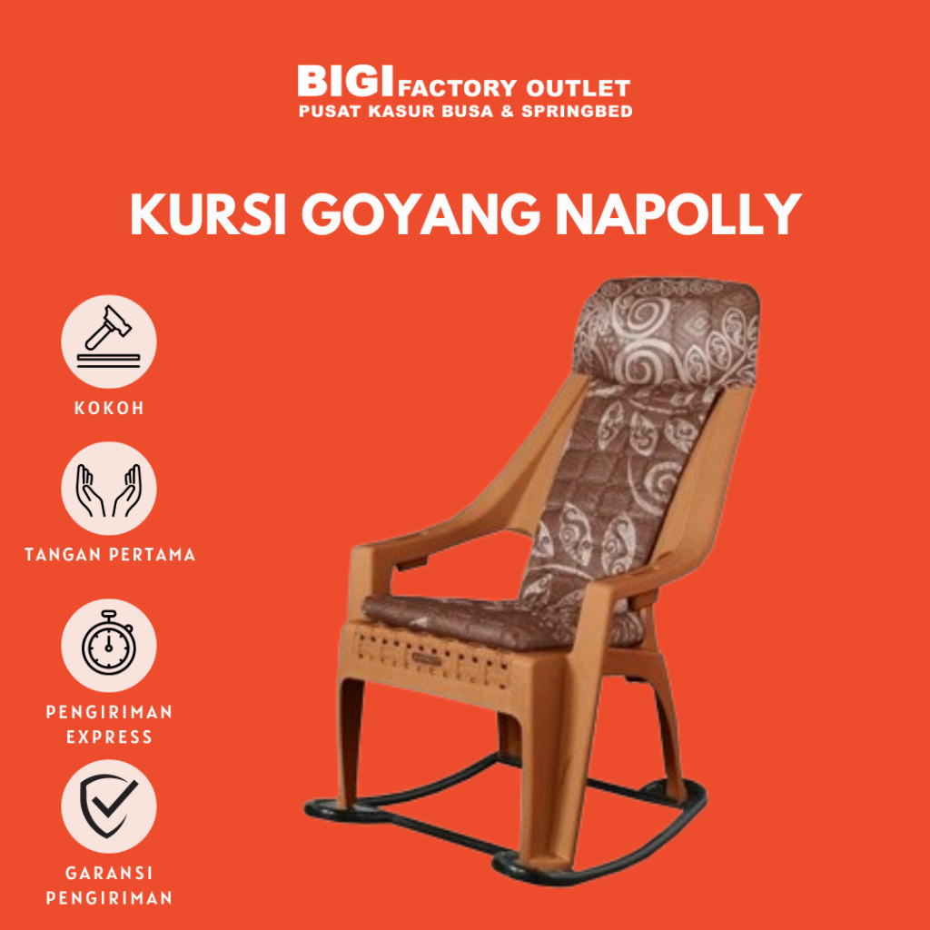 BIGI - Kursi Goyang / Kursi Santai/ Kursi Pargoy 22 Napolly - BIGI FACTORY OUTLET