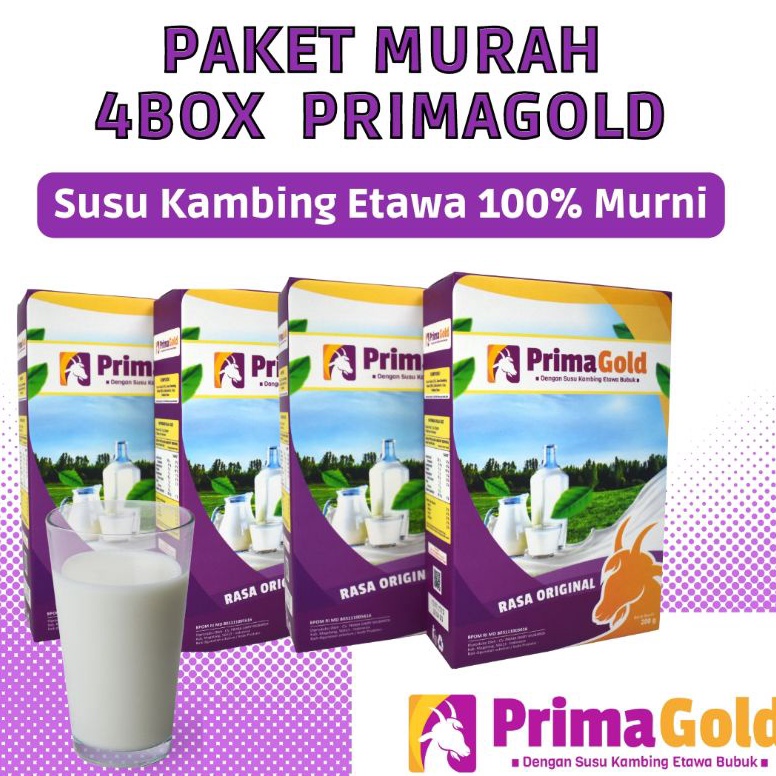 

BEST SELLER SUSU ETAWA PRIMA GOLD ORIGINAL PAKET 4 BOX