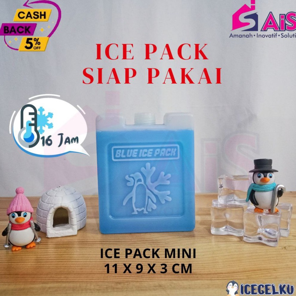 NEW ICEGELKU ICE PACK MINI 11x9cm ICE PACK SIAP PAKAI ICE GEL PACK KOTAK BLUE PACK ICEPACK COOLER BO