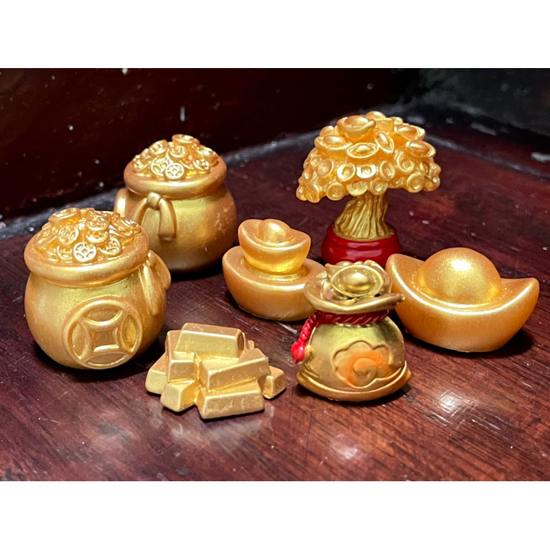 Pajangan Hiasan Imlek, Hiasan Uang Emas Pot Emas Guci Emas, Miniatur Emas Uang Emas, Yuenbao, Gemoy