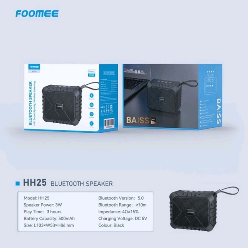 FOOMEE BLUETOOTH SPEAKER PORTABLE HH25 / HH25