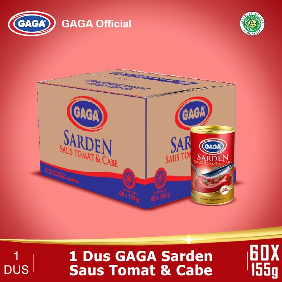 

Sarden Gaga Saus Tomat Cabe dan Balado 425gr 1 Dus isi 24