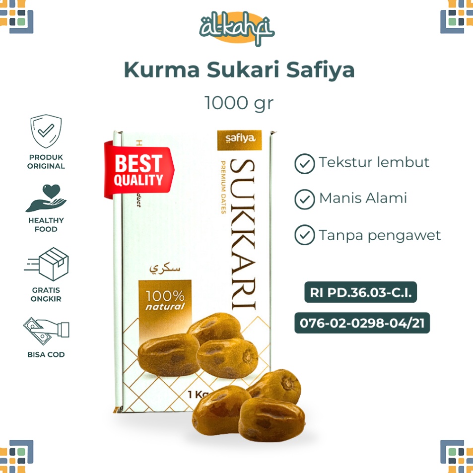 

HHDG1939 XC26619 Kurma Sukari 1 Kg Kurma Raja Premium Original