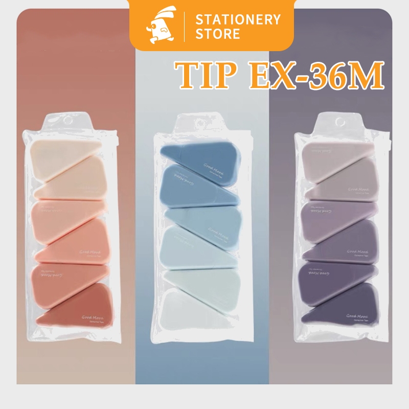 

Tip Ex Kertas / Pita Koreksi 36 Meter 6pcs/bag Warna Pastel -Rabbit Stationery