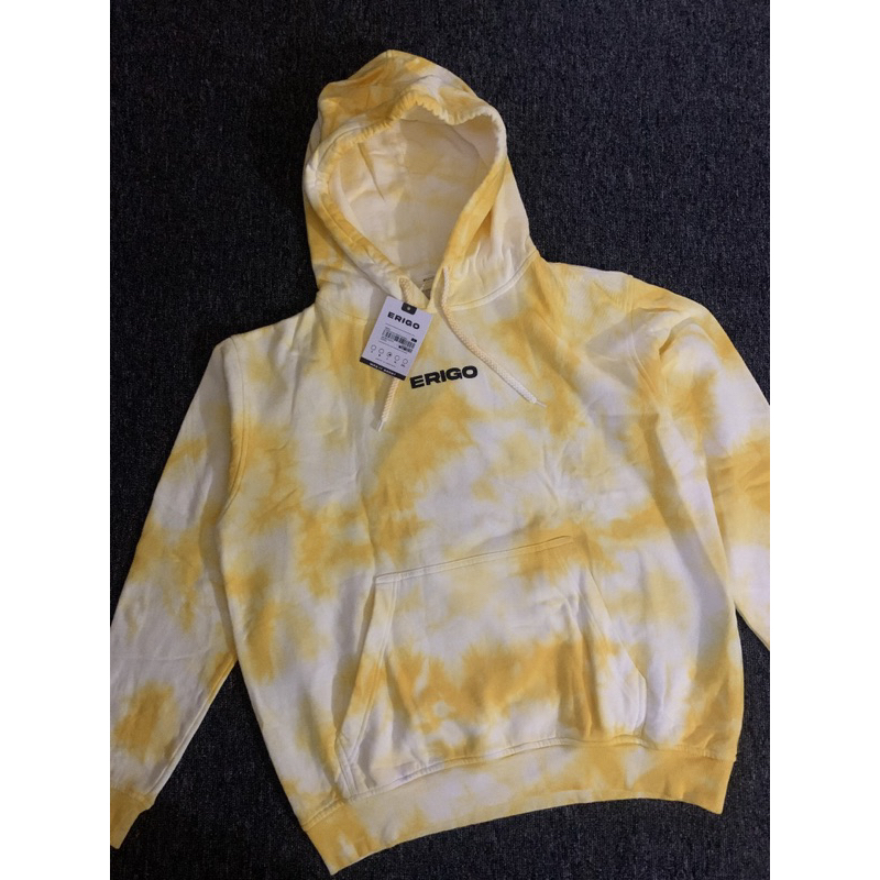 NEW Erigo Hoodie Tie Dye Pressly Mustard - L