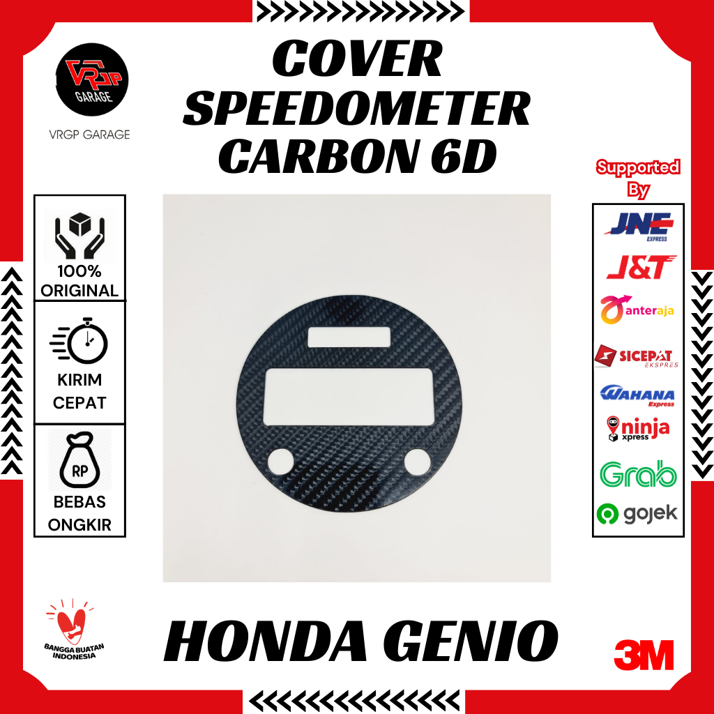 Cover Speedometer CARBON 6D Genio /Cover Speedometer CARBON 6D Honda Genio/Speedometer CARBON 6D Gen