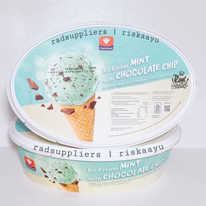 

GPKS2929 MEGA SALE Diamond Ice Cream Mint with Choco Chip 7ml Variant Baru Eskrim Mint dengan Choco Chip 7ml Halal Best Seller