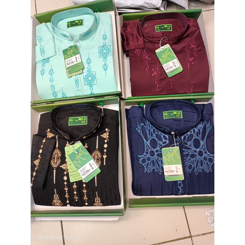 BAJU KOKO AL MIA/Kemeja koko Al-mia lengan panjang S M L XL koko Al mia MT  polos original asli almi
