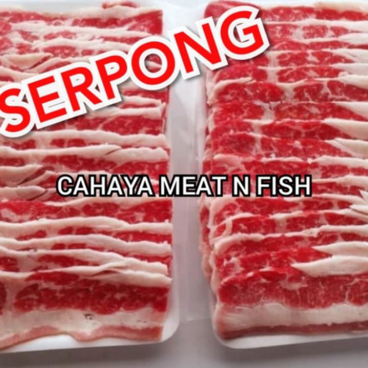 

BNRQ9492 PROMO SALE 1 USA Beef Slice Yoshinoya Ricebowl Teriyaki Sukiyaki Daging Sapi Shortplate US Slice 5gr