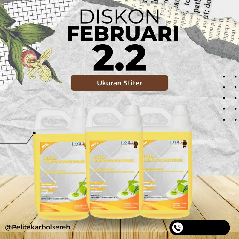(COD) KARBOL SEREH RUMAH SAKIT TERMURAH PEMBERSIH LANTAI 5LITER