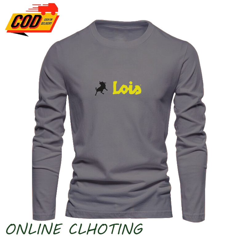 Baju Kaos Distro Lois Lengan Panjang Premium Quality Kaos Pria Keren Kaos Cewek/Cowok