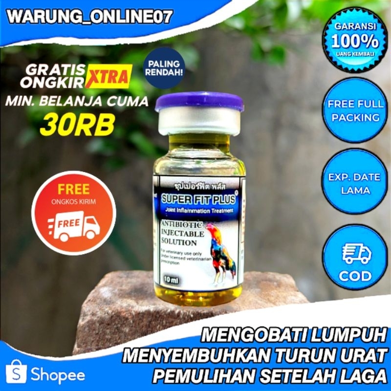 Super Fit Plus 10ml - Obat Ayam Lumpuh Turun Urat Seperti A100 & W1000 Mengobati Ayam Pincang Setela