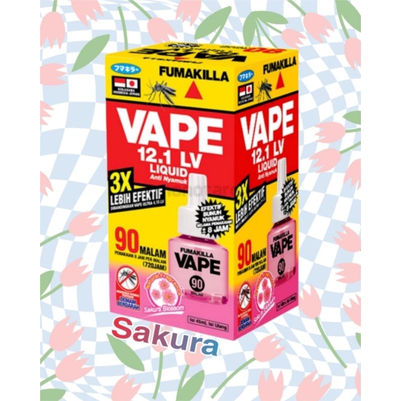 Obat Nyamuk Vape Refill Liquid 90 Malam Sakura