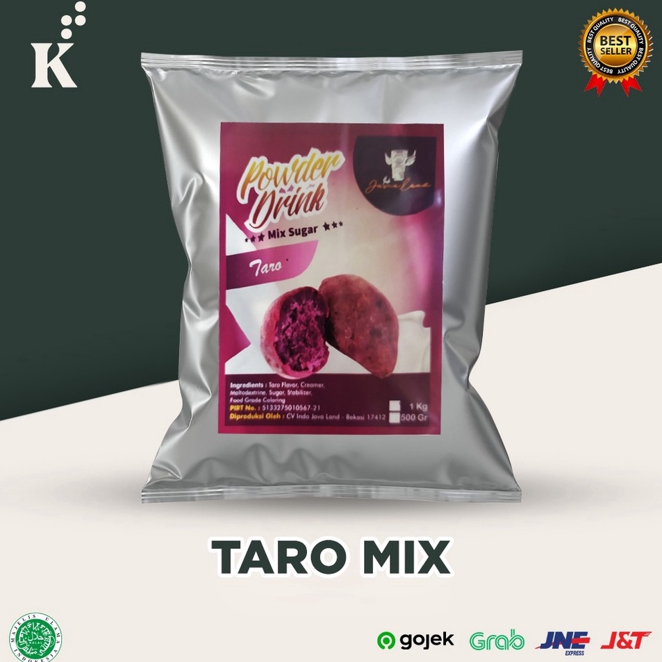 

JVWY5584 1111 Bubuk Minuman Bubble Drink Powder Rasa Taro Mix Sugar 1 KG Javaland