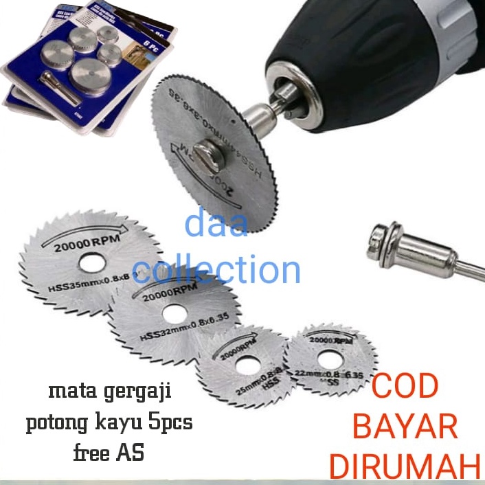 Terbaik Mata bor potong gergaji mini grinder cun mata gergaji kayu mini gerinda 6 pcs TGB