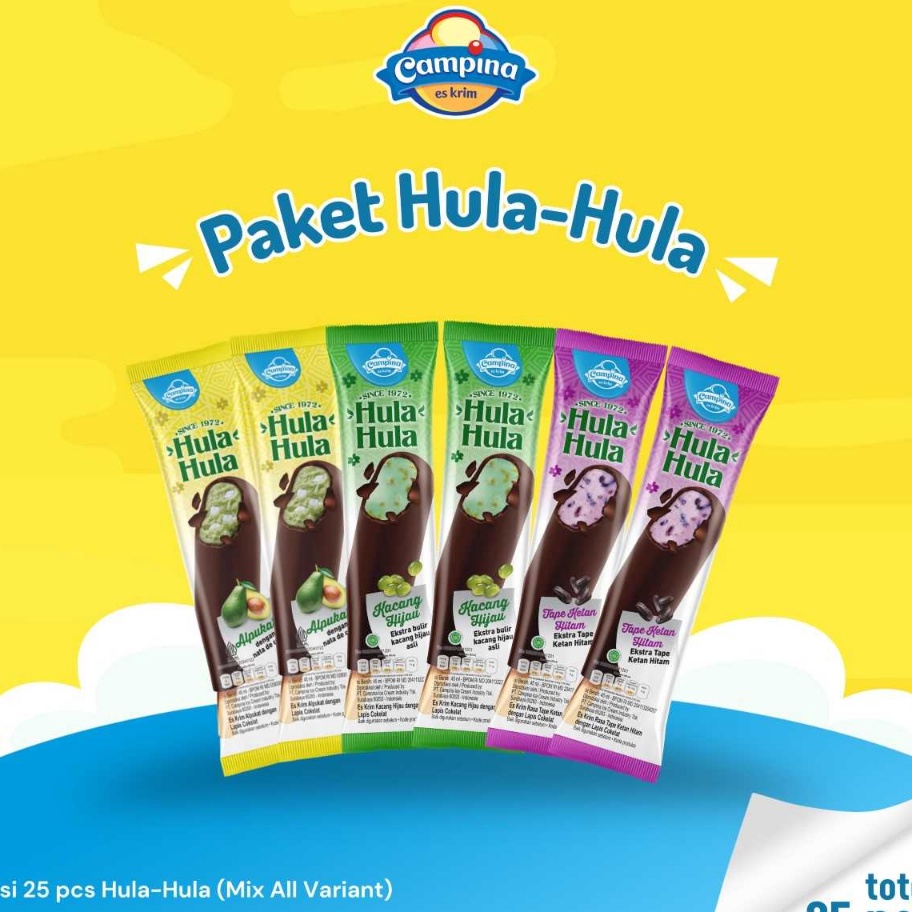 

TSHP7376 Ready Stok Paket Ice Cream Campina HulaHula Es Krim