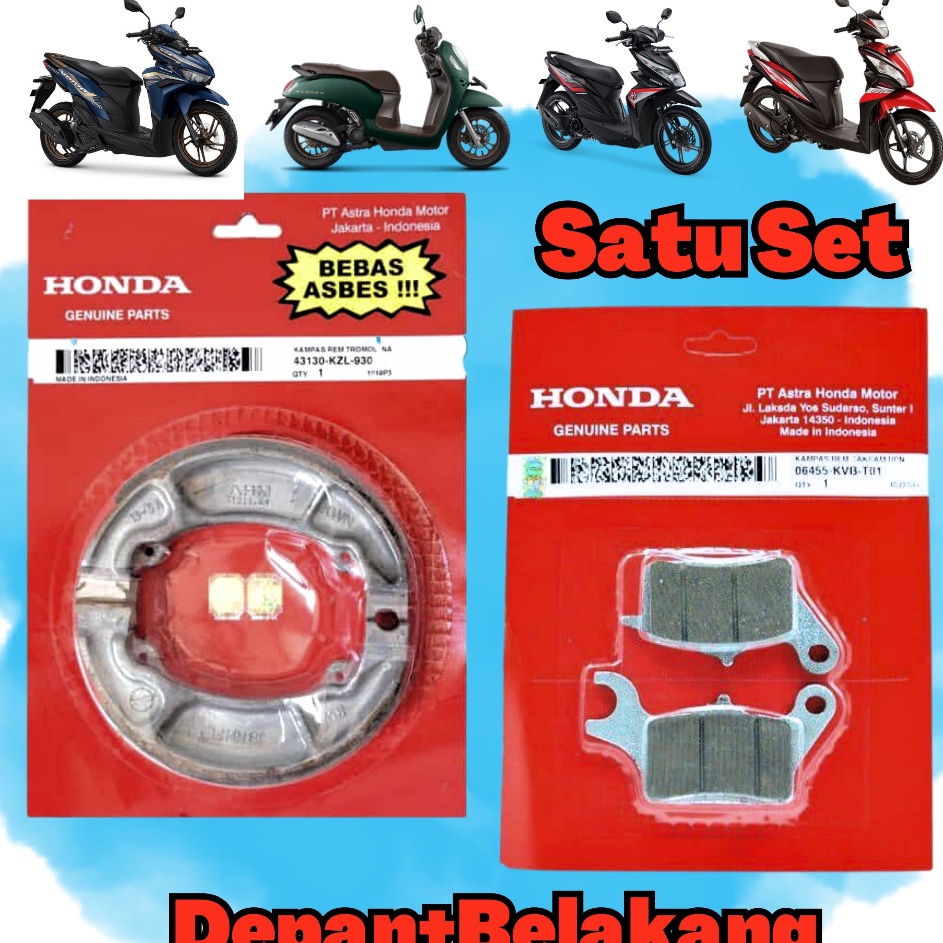 Murah Bcr KAMPAS REM BEAT FI SCOOPY FI VARIO 125 BEAT DELUXE BEAT STREET  KAMPAS REM DEPAN BELAKANG 