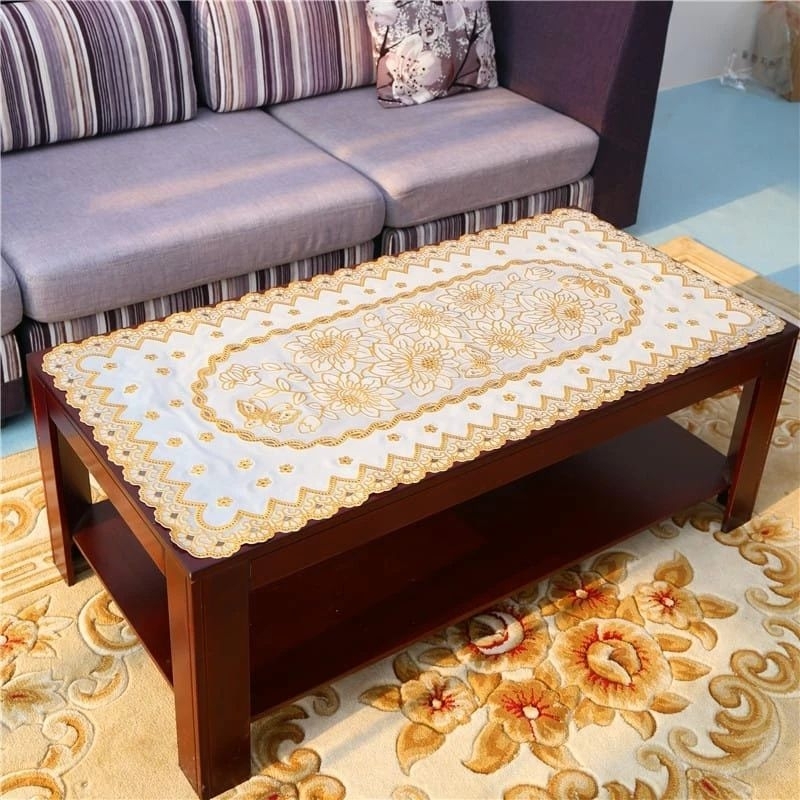 Taplak Meja Tamu Anti Air Wateproof Ukuran 60cmx120cm Taplak Meja Ruang Tamu Elegant