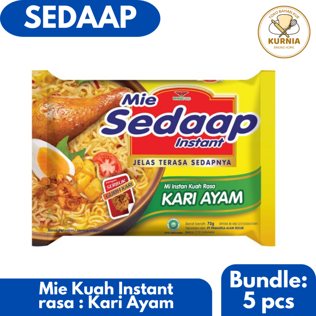 

5 PCS MIE SEDAAP KUAH RASA KARI AYAM