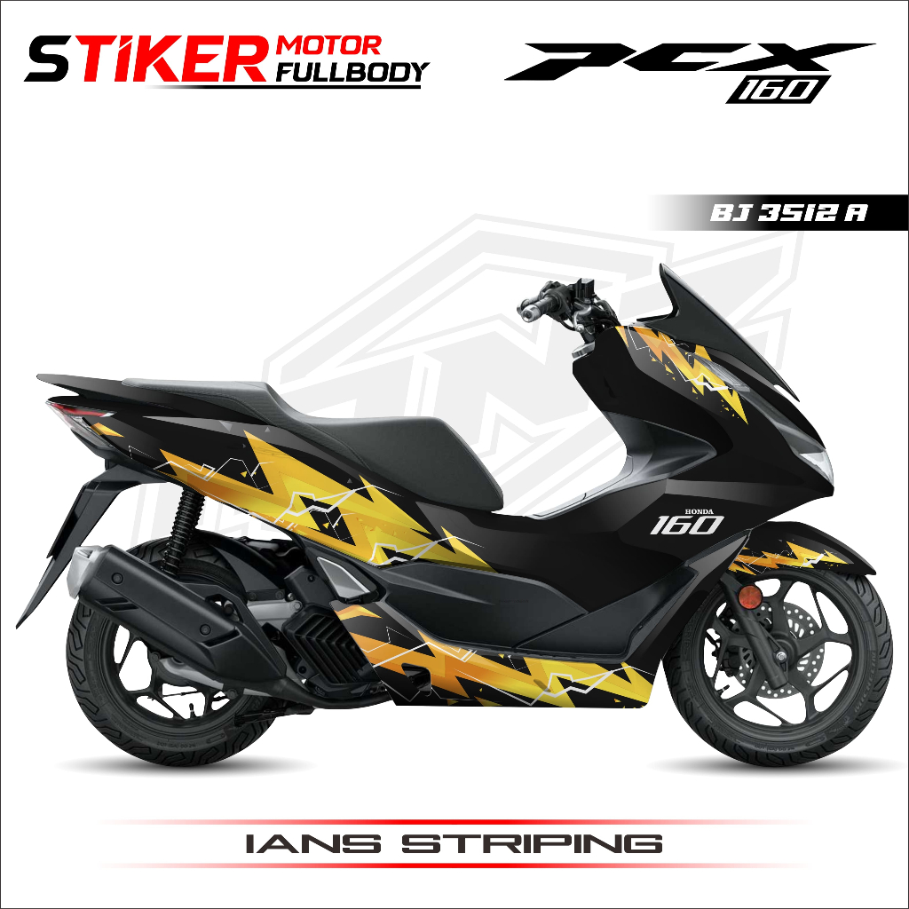 BJ 3512-STIKER DECAL FULL BODY PCX SIAP CUSTOM TULISAN-STIKER FULL BODY MOTOR LANGSUNG CETAK