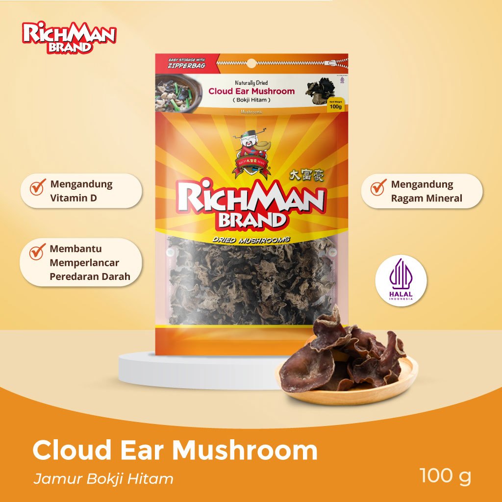 

RichMan Brand Cloud Ear Mushroom 50 gr | Bundle 10x Packs