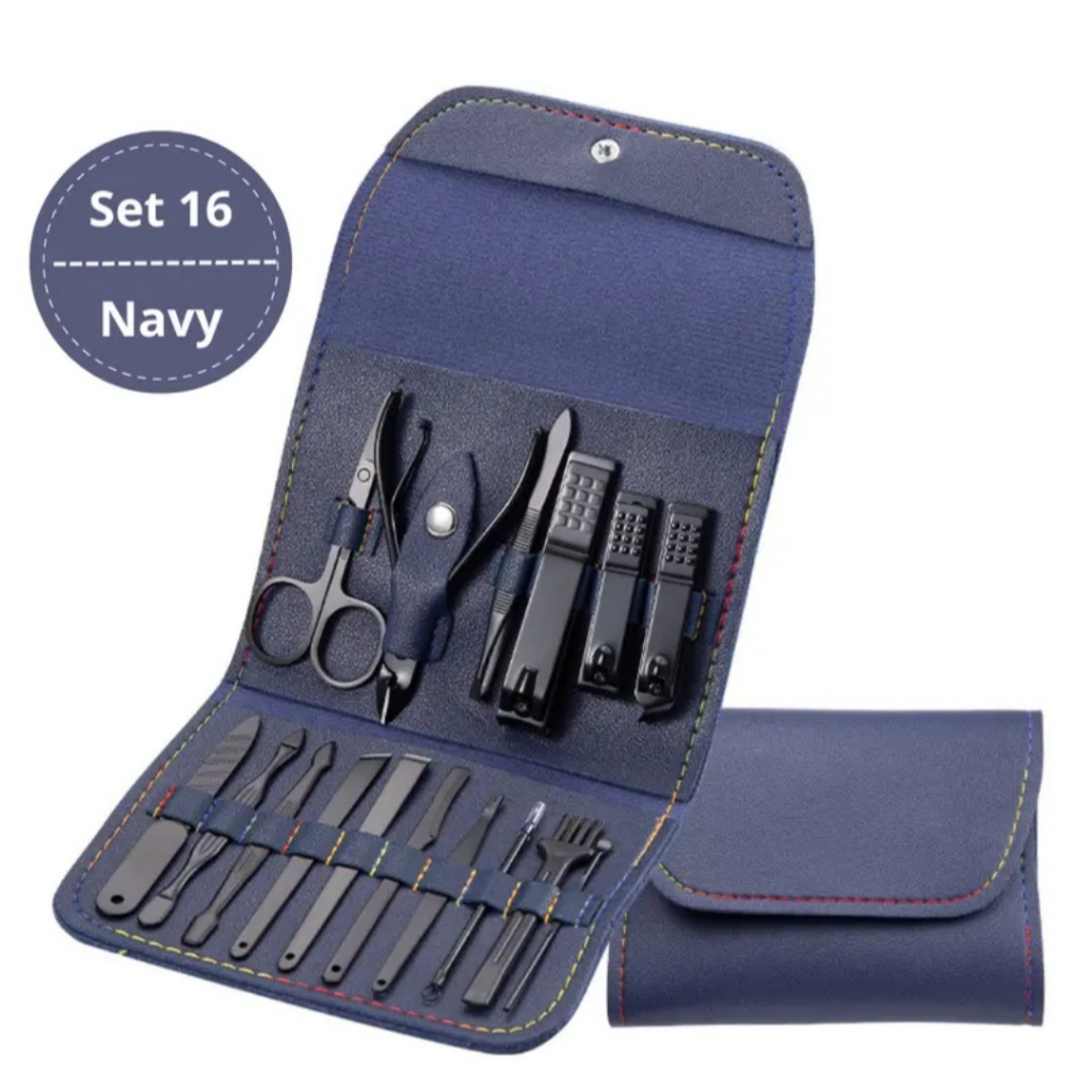 Gunting Kuku Set Cantengan Lengkap 16 in 1 Peralatan Manicure Padicure