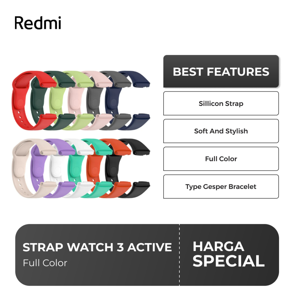 Strap Redmi Watch 3 Active Polos Tali Jam Redmi Watch 3 Active