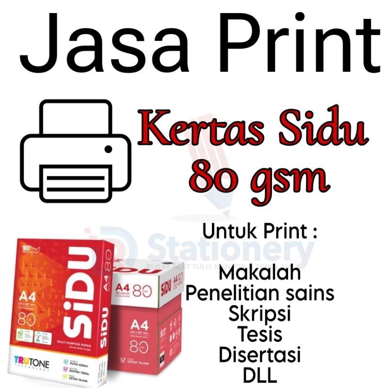 

Jasa Print Kertas Sidu 80gsm