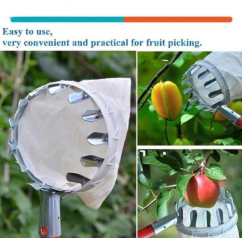 3 5 6 7 10 METER ALAT PEMETIK BUAH METAL FRUIT PICKER STAINLESS GALAH SENGGETAN BUAH PANJANG