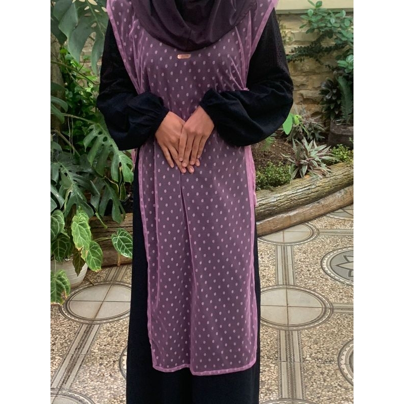 long vest volkadot, KODE :DQA-1012, vest brukat, vest tile, other tali samping, rompi brukat