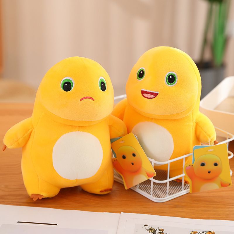 Boneka Dino Nalong Viral Lucu dan Gemoy Dino Kuning bahan plush halus dan lembut