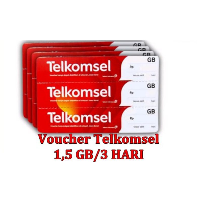 Voucher Telkomsel 1,5 GB/3 Hari Zona 1 Sumbagsel