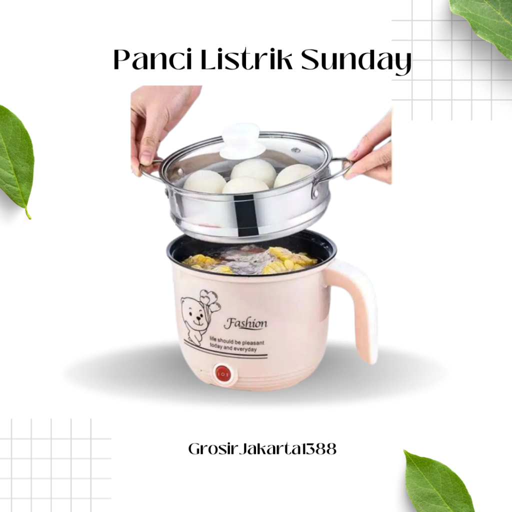 Panci Anti Lengket Panci Listrik Low Watt Panci Listrik Multifungsi / Panci Kecil Panci Kukus