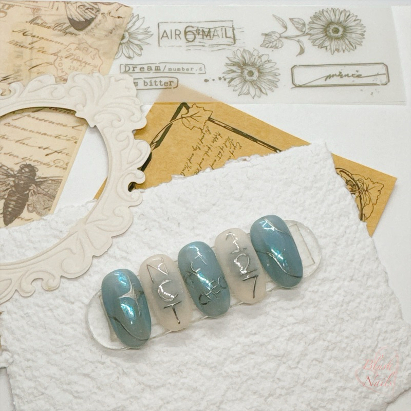 kuku palsu press on nails fake nails custom - NCT nails