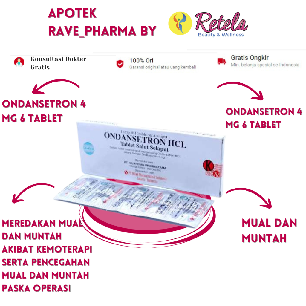 Ondansetron 4 mg 6 Tablet