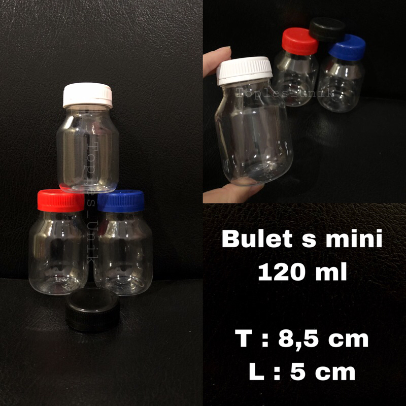 [100pcs] Toples bulet s mini 120ml | Toples sample | Toples plastik mini | Toples souvenir permen