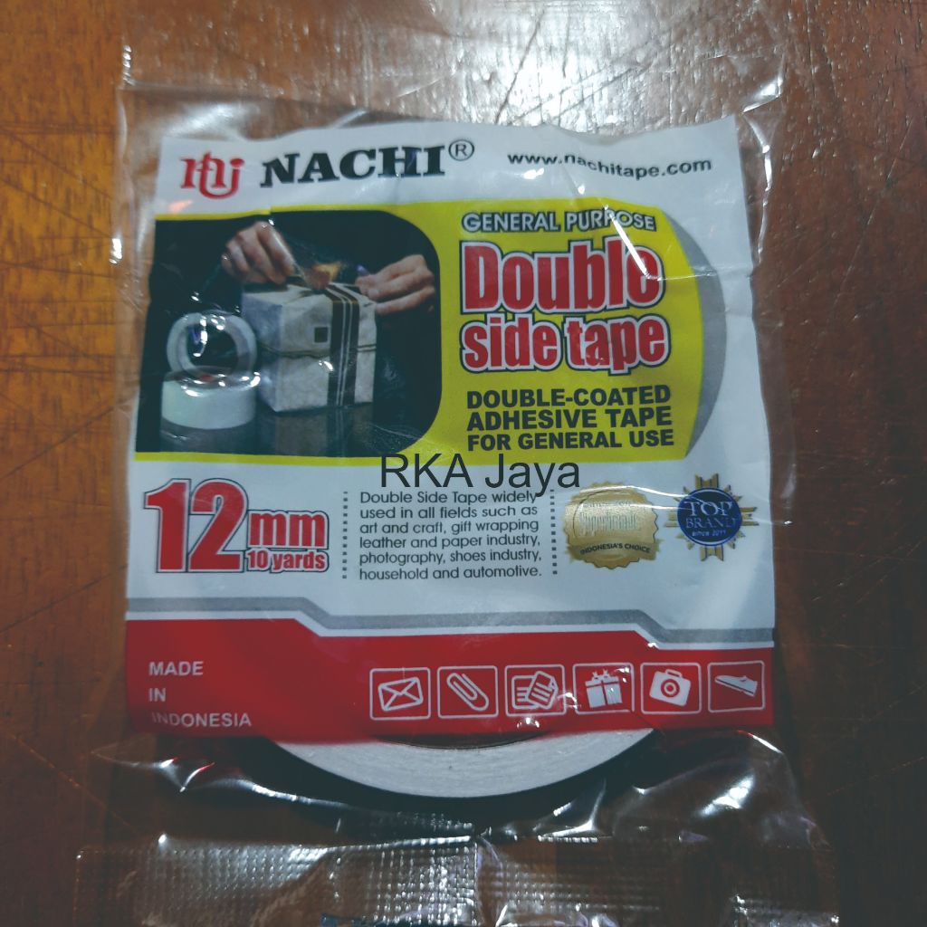 

Nachi Double Tape 12mm x 10Yard Isolasi Bolak Balik