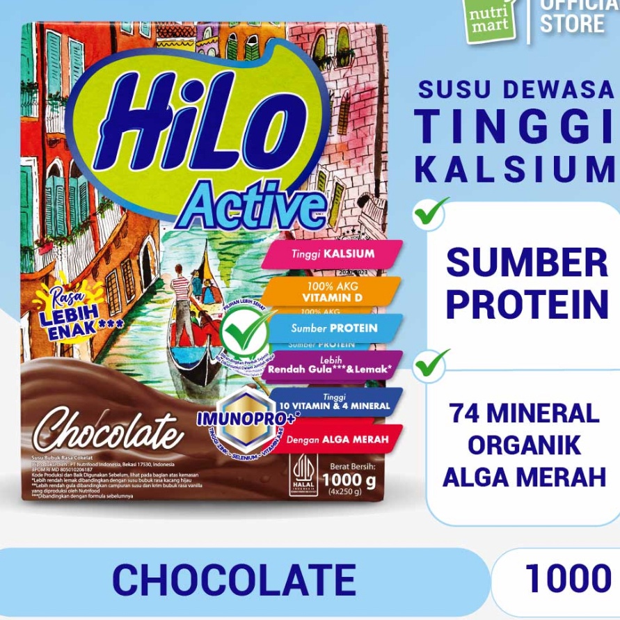 

77 HiLo Active Chocolate 1 gram Susu Tinggi Kalsium