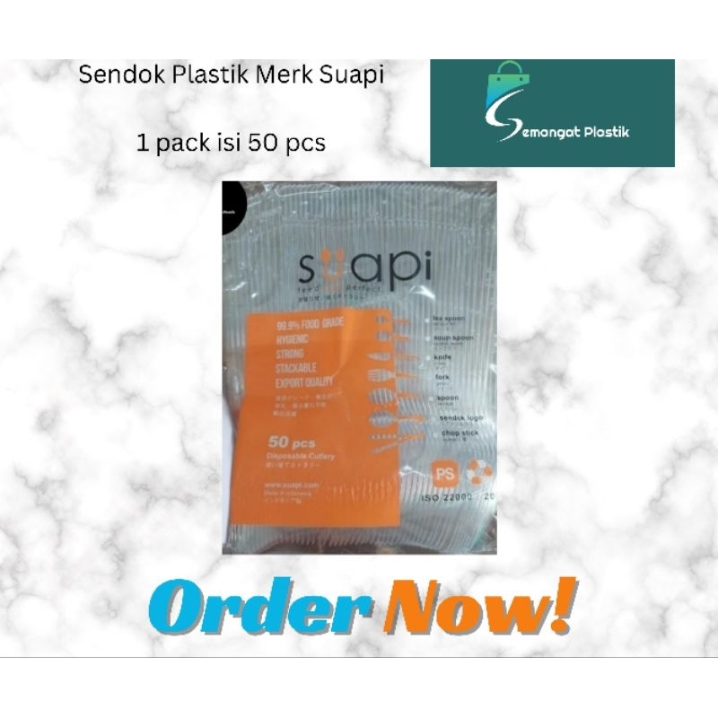 Sendok Plastik Bening Merk Suapi