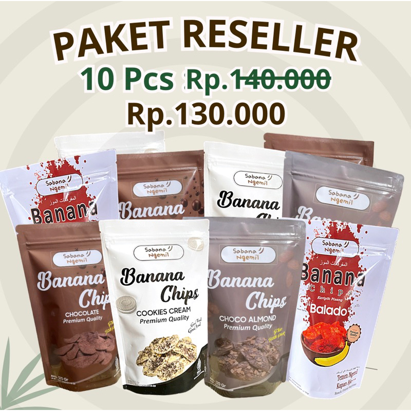 

BUNDLING 10 Pcs KERIPIK PISANG/BANANA CHIPS SABANA NGEMIL