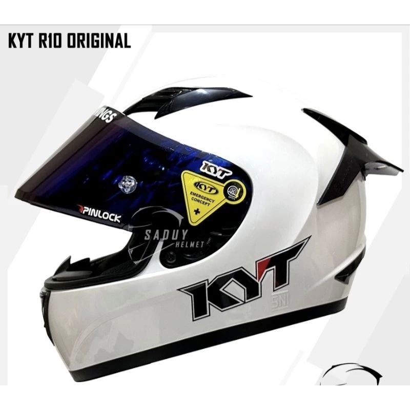 KYT R10 BLAK DOFF PAKET VISOR RED BULL PAKET GANTENG