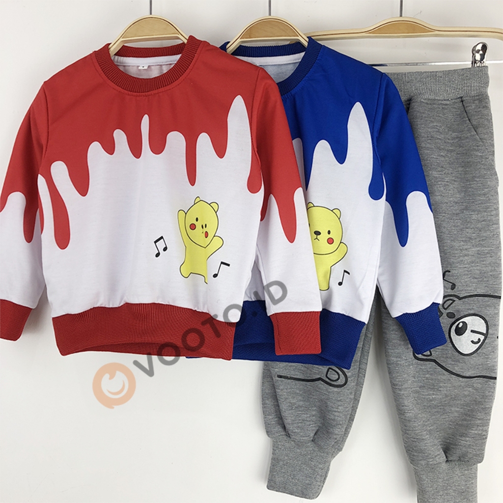 VOOTO - Setelan Sweater Anak / Joger Set Anak Laki Laki & Perempuan 1-7 Tahun - VST16