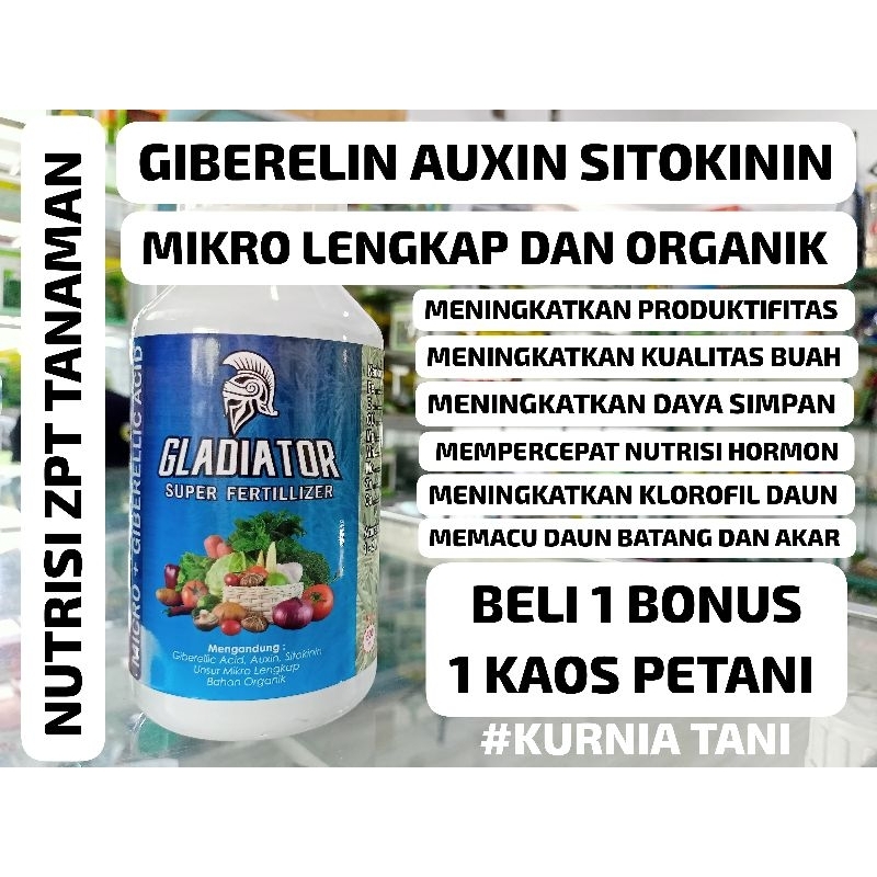 Pupuk Cair Gladiator Bonus Kaos per 1 botol Berkualitas
