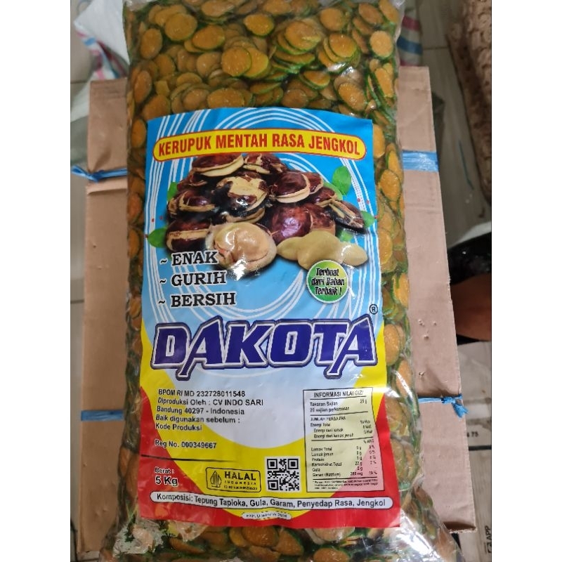 

KERUPUK IRIS JENGKOL ORI HIJAU MERK DAKOTA 1 BAL 5KG